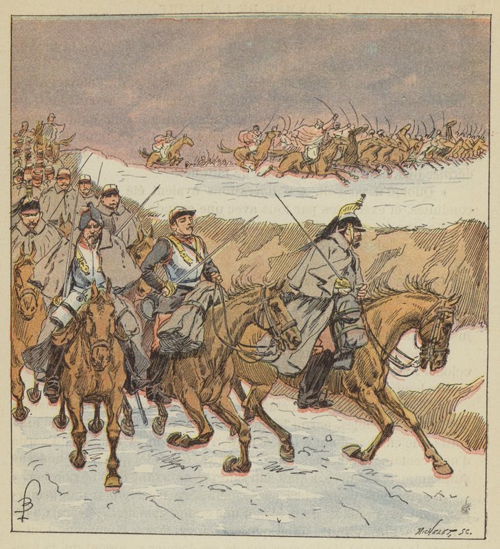 Gli arabi del colonnello Goursaud liberano, con una carica brillante, il 3º corazzieri da after Louis Charles Bombled