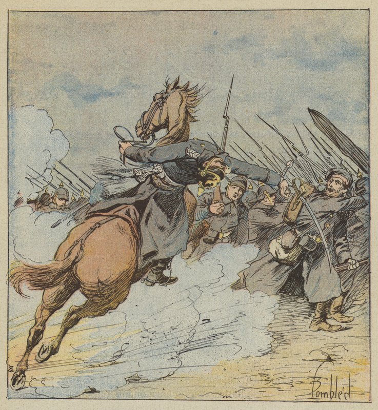 Morte del colonnello de Kontski da after Louis Charles Bombled