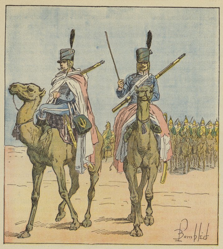 Napoleone creò reggimenti di dromedari da after Louis Charles Bombled