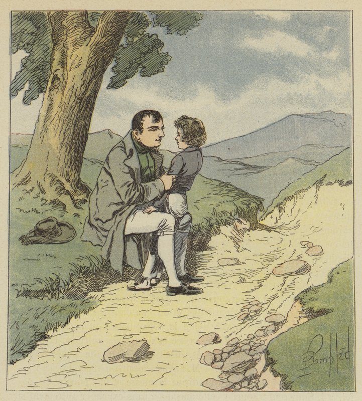 Napoleone e Tristan de Montholon da after Louis Charles Bombled
