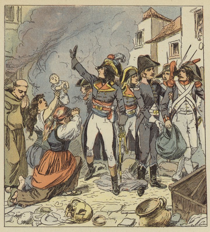 Napoleone fa cessare il saccheggio di Roma da after Louis Charles Bombled