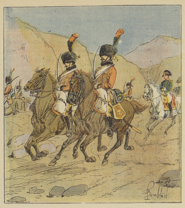 Napoleone lascia improvvisamente la Spagna da after Louis Charles Bombled