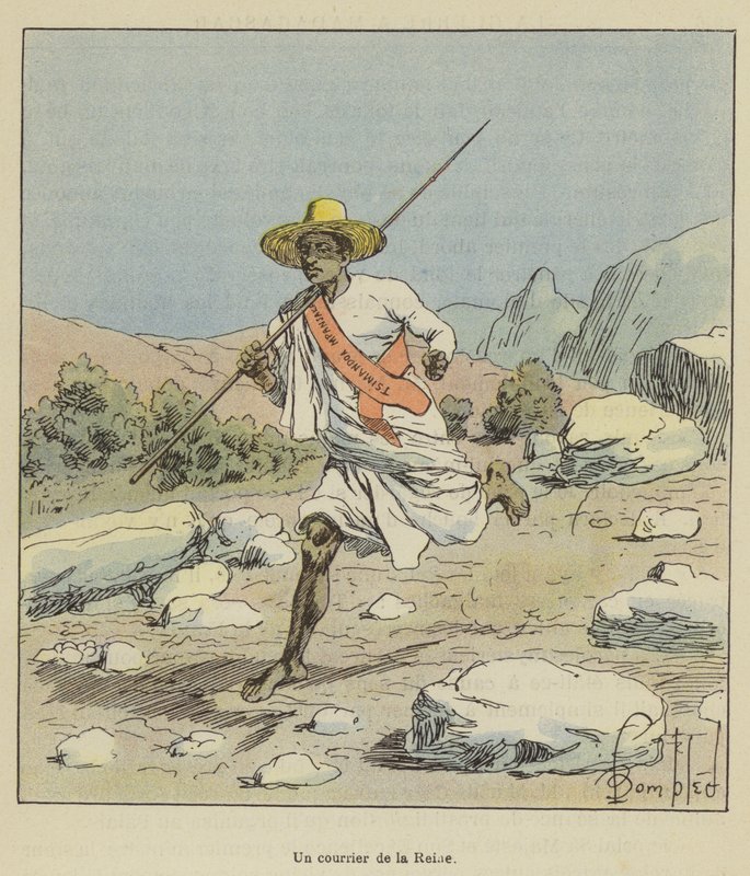 Un corriere della Regina da after Louis Charles Bombled