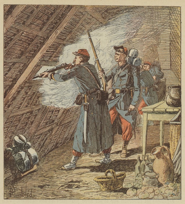 Un sergente della legione straniera mette fuori combattimento ottanta uomini da after Louis Charles Bombled