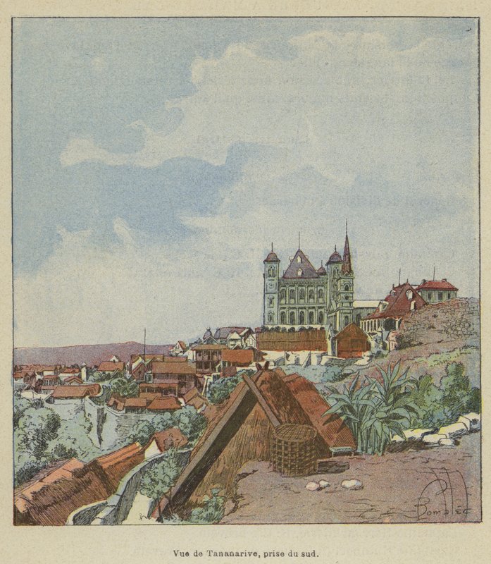 Veduta di Tananarive, presa dal sud da after Louis Charles Bombled