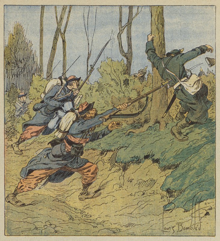 Zephyrs che inseguono i prussiani da after Louis Charles Bombled