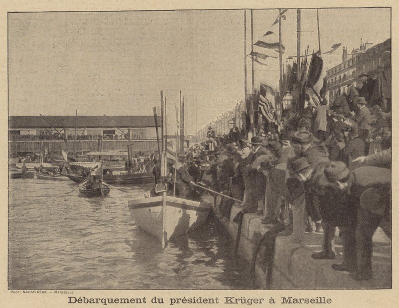 Il presidente Kruger del Transvaal arriva a Marsiglia da after Nadar