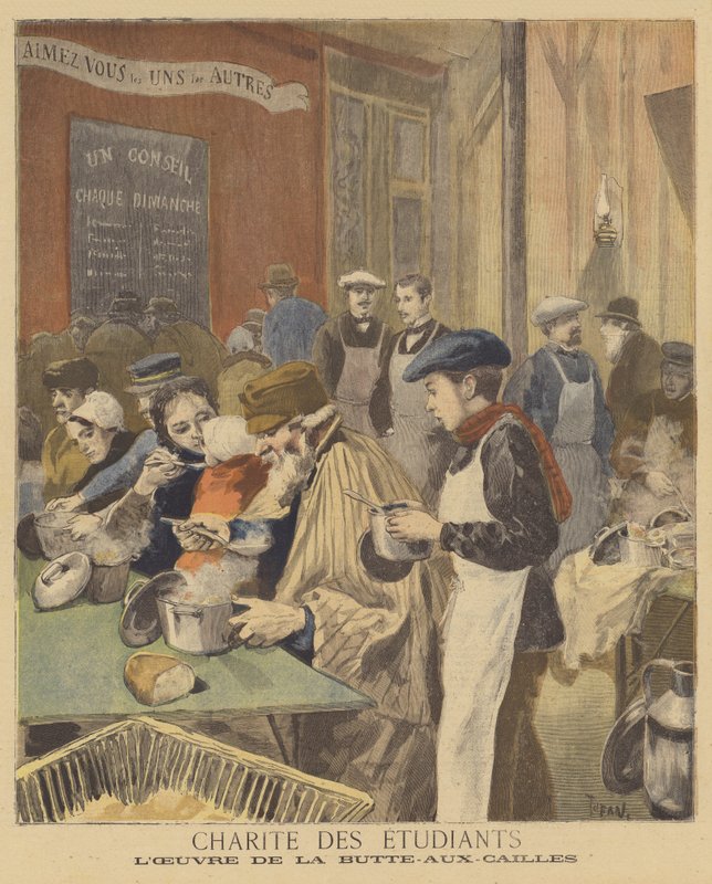 Carità degli studenti da after Oswaldo Tofani