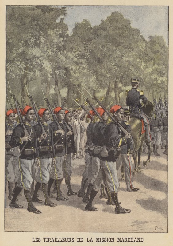 Tirailleurs coloniali francesi della Missione Marchand da after Oswaldo Tofani