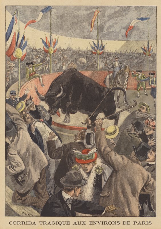 Tragica corrida alla periferia di Parigi da after Oswaldo Tofani