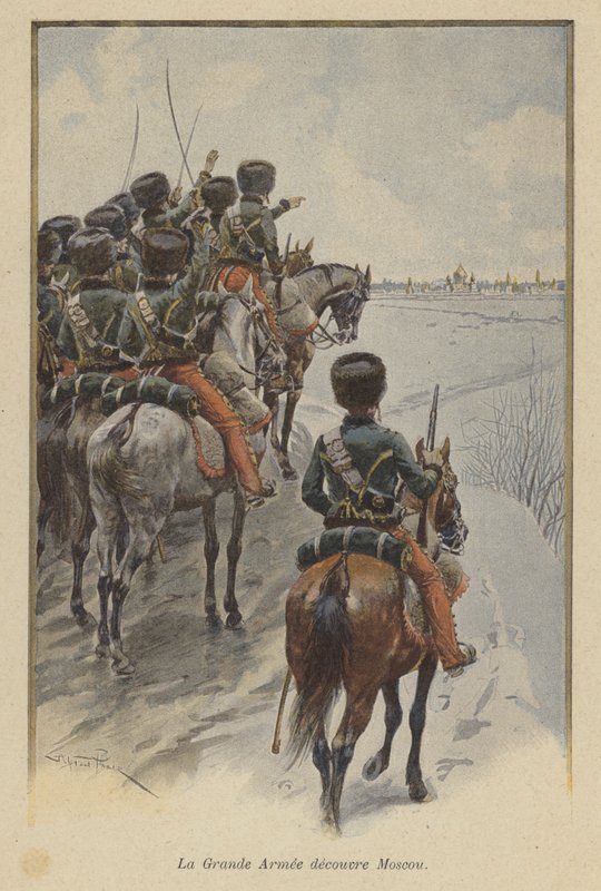 La Grande Armée di Napoleone arriva davanti a Mosca, 1812 da after Paris