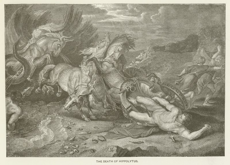 La morte di Ippolito da after Peter Paul Rubens
