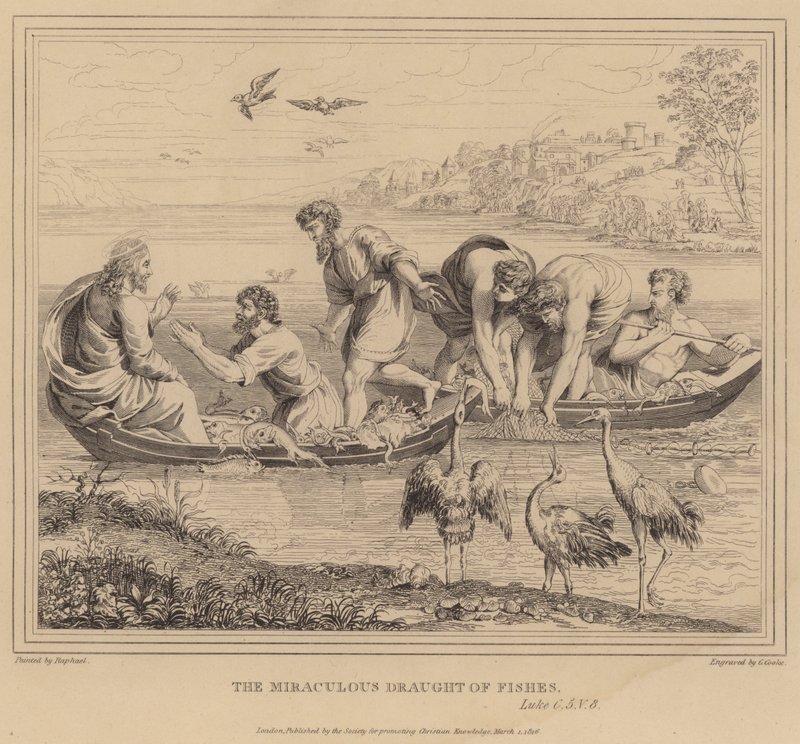 La pesca miracolosa, Luca da after Raphael