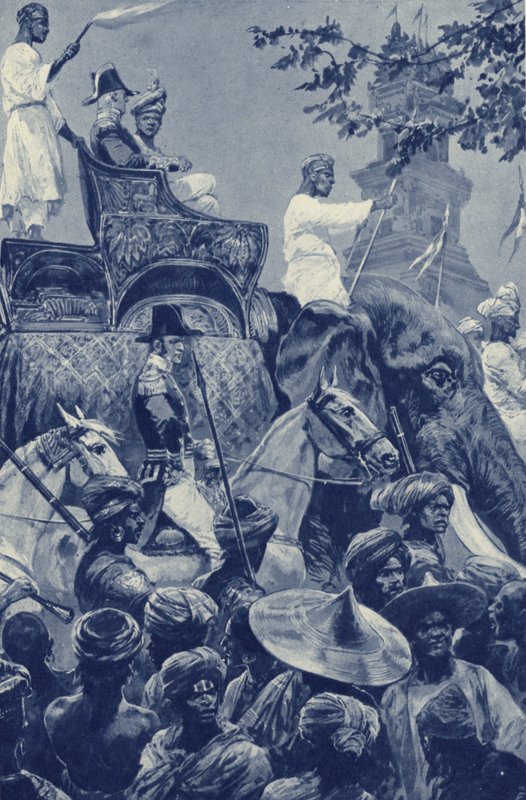 Singapore, i britannici entrano in città, ceduta dal Sultano di Johore nel 1824 per una somma di denaro da after Richard Caton II Woodville