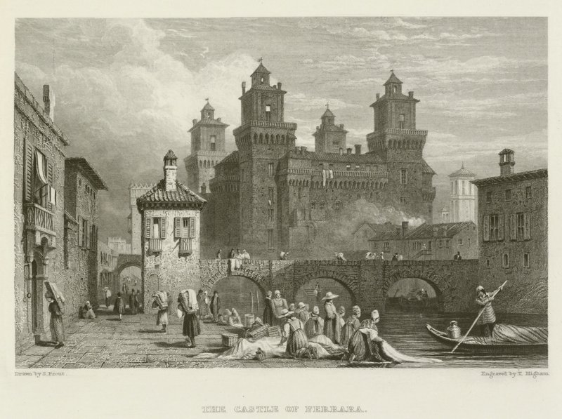 Il Castello di Ferrara da Samuel (after) Prout