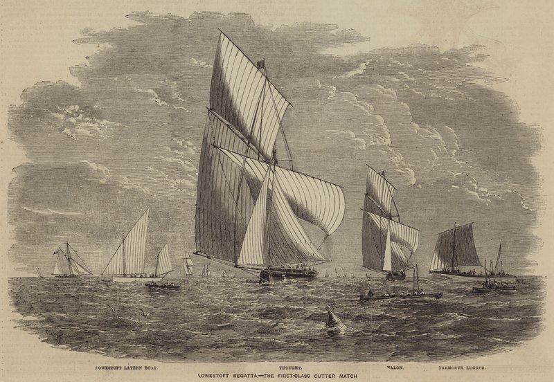 Regata di Lowestoft, la Gara dei Cutter di Prima Classe da after Thomas Harrington Wilson