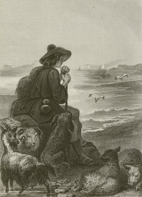 Il pastore e il mare da after Tony Johannot