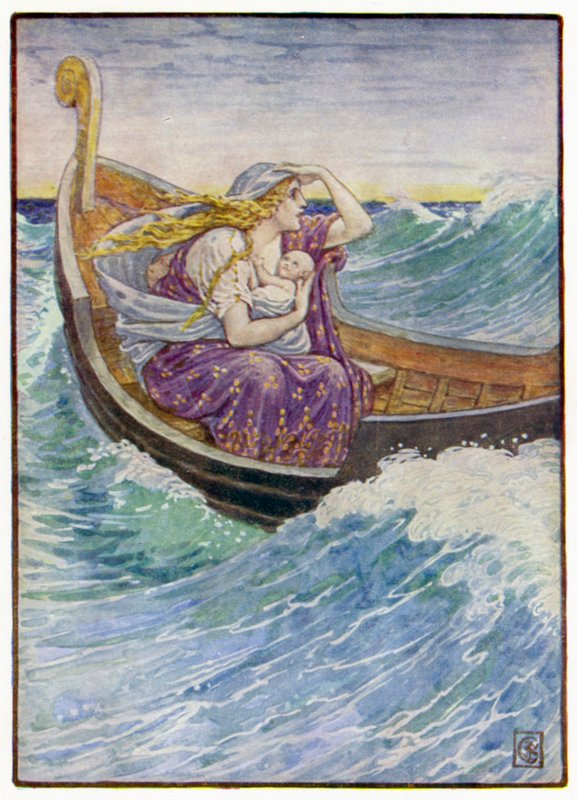Per due giorni e due notti la barca fu sballottata qua e là da after Walter Crane