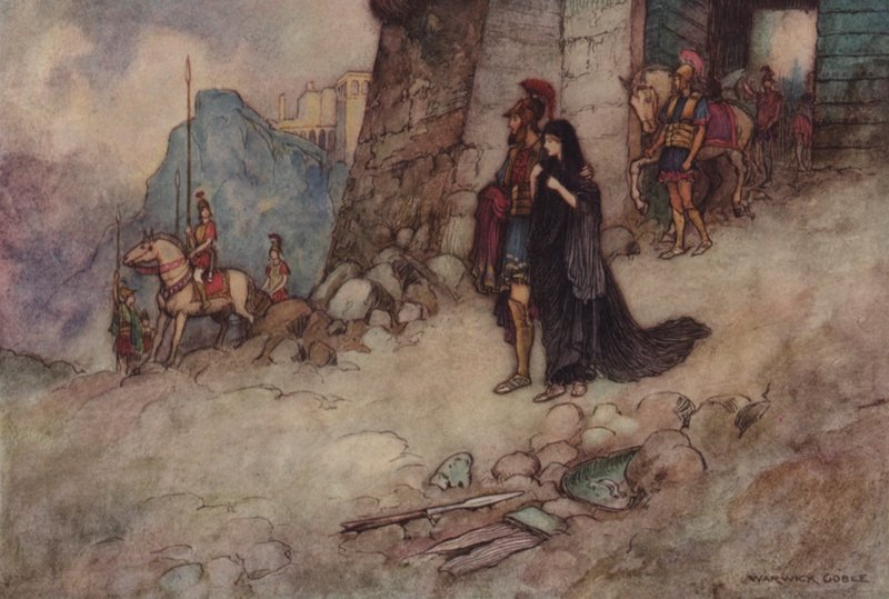 Geoffrey Chaucer, Troilo e Criseide da after Warwick Goble