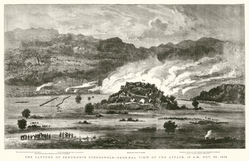 La cattura della roccaforte di Sekukuni, vista generale dell