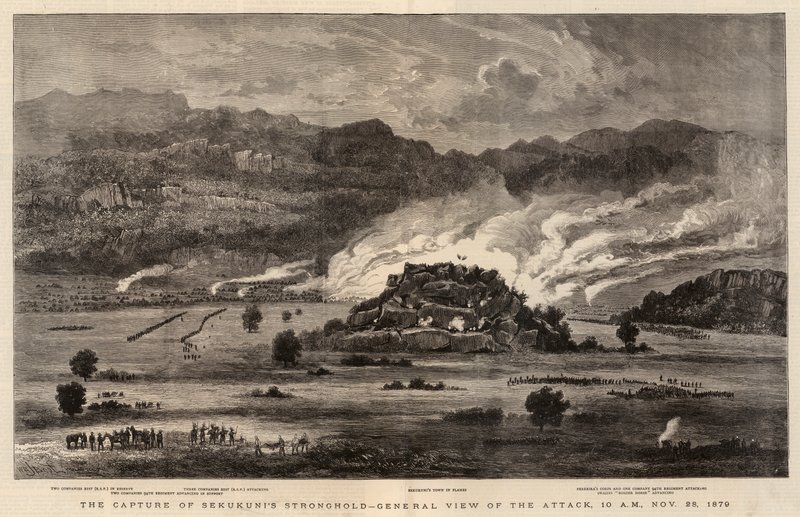 La cattura della roccaforte di Sekukuni, vista generale dell