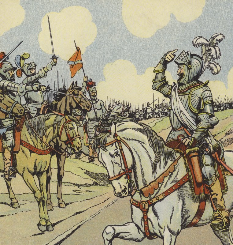 Re Enrico IV di Francia alla Battaglia di Ivry, 1590 da Onfray de Breville Job