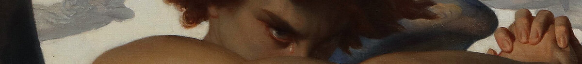 Angelo caduto, 1847. (Alexandre Cabanel), Detail: Gesicht des gefallenen Engels