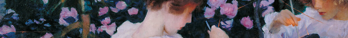 Garofano, giglio, giglio, rosa (John Singer Sargent), Detail: Kopf des linken Mädchens