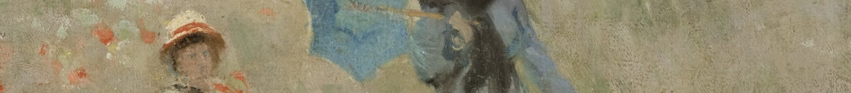 Papaveri selvatici presso Argenteuil (Claude Monet), Detail: Frau mit Sonnenschirm und Kind