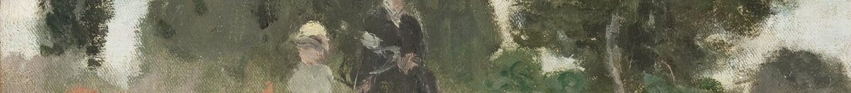 Papaveri selvatici presso Argenteuil (Claude Monet), Detail: Figurenpaar am Hang