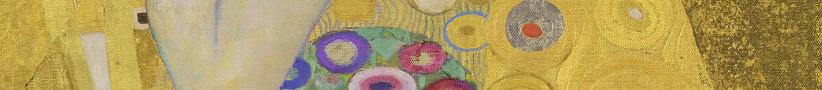 Il bacio (Gustav Klimt), Detail: Hände und Ornamentkleid