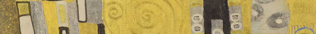 Il bacio (Gustav Klimt), Detail: Schwarz-weiße Rechteckmuster