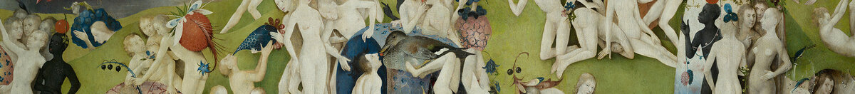 Il giardino delle delizie (Hieronymus Bosch), Detail: Nackte Figuren mit Früchten