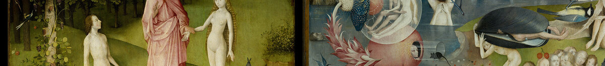 Il giardino delle delizie (Hieronymus Bosch), Detail: Christus mit Adam und Eva