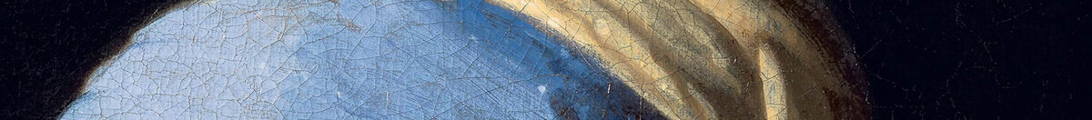 La ragazza con l'orecchino di perla (Jan Vermeer van Delft), Detail: Blau-gelber Turban
