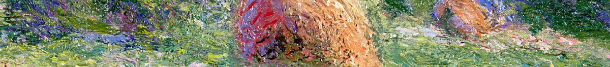 Effetto di primavera, Giverny, 1890 (Claude Monet), Detail: Heuhaufen in der Wiese