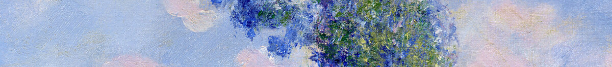 Effetto di primavera, Giverny, 1890 (Claude Monet), Detail: Blau-grüne Pappeln