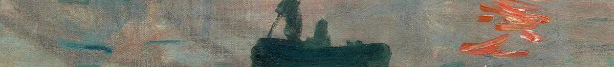 Impressione, levar del sole, 1872 (Claude Monet), Detail: Ruderboot mit Figuren