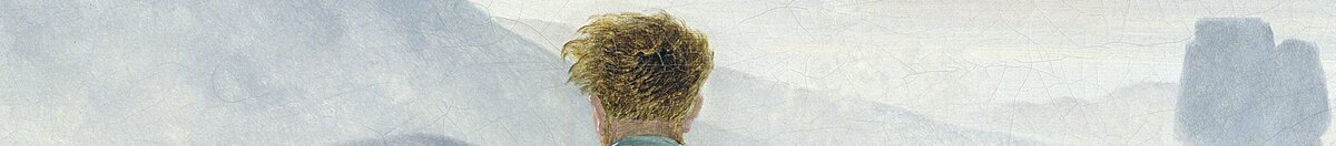 Viandante sul mare di nebbia (Caspar David Friedrich), Detail: Kopf des Wanderers