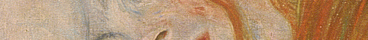 Danae (Gustav Klimt), Detail: Gesicht mit rotem Haar