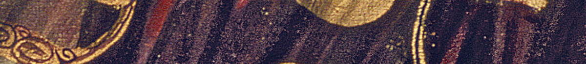 Danae (Gustav Klimt), Detail: Goldene Kreisornamente
