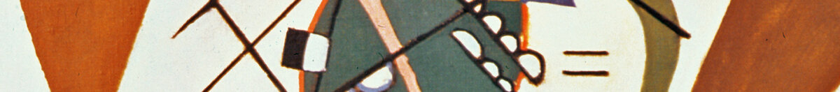 Linee intersecanti, 1923 (Wassily Kandinsky), Detail: Braunes Dreieck mit Formcollage