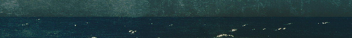 Il monaco in riva al mare (Caspar David Friedrich), Detail: Dunkles Meer mit Horizont