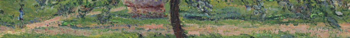 Il melo (Claude Monet), Detail: Stamm und Wiese