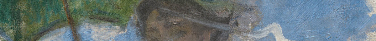 Donna con parasole (Claude Monet), Detail: Gesicht mit Hut und Schleier