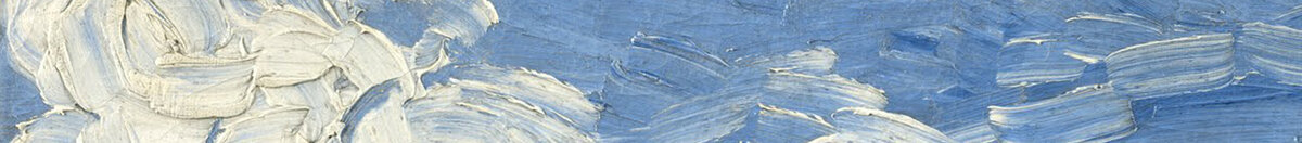 Campo di grano sotto nuvole temporalesche, 1890 (Vincent van Gogh), Detail: Weiße Wolkenballen links oben