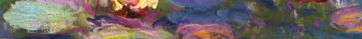 Ninfee, 1916 (Claude Monet), Detail: Seerosenblüten unten Mitte