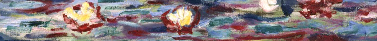 Ninfee, 1916 (Claude Monet), Detail: Blütenteppich oben rechts