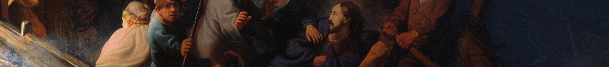 Cristo nella tempesta sul lago di Galilea, 1633 (Rembrandt van Rijn), Detail: Christus und Jünger im Heck