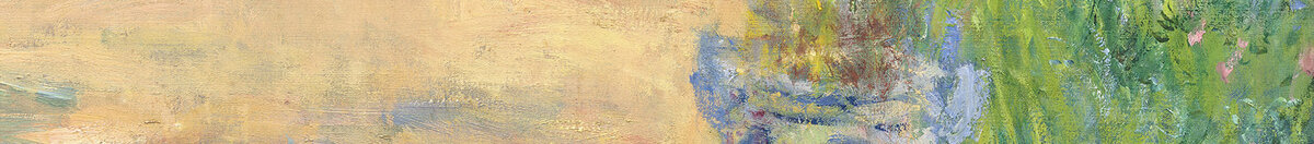 Il giardino dell'artista a Vétheuil, 1880 (Claude Monet), Detail: Blau-weisse Keramikvase